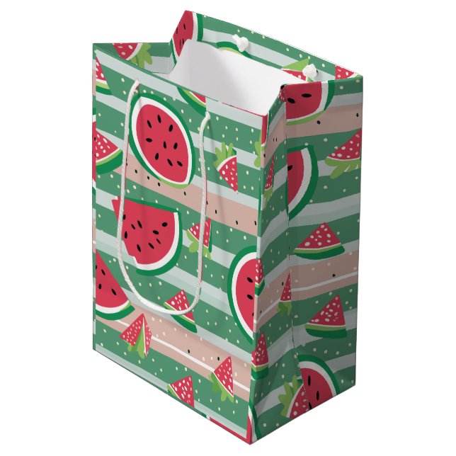 Watermelon Wrapping Paper Medium Gift Bag (Front Angled)