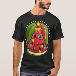Watermelon Xmas Lights Hawaiian Summer Christmas I T-Shirt