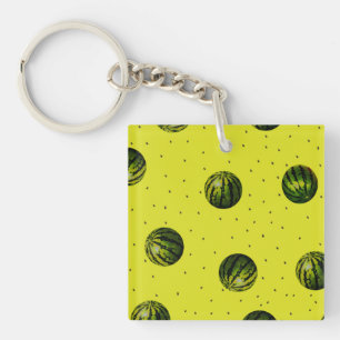 watermelon yellow with seeds key ring