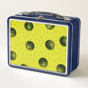 Watermelon Yellow with Seeds Metal Lunch Box