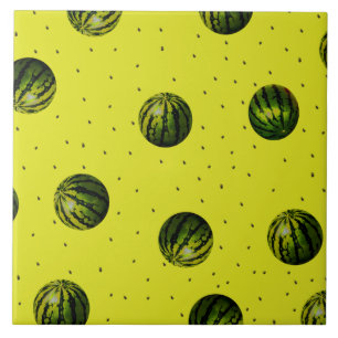 watermelon yellow with seeds tile