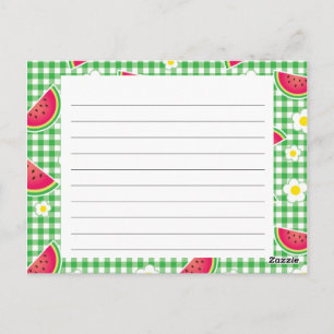 Watermelons and Daisies Recipe Card