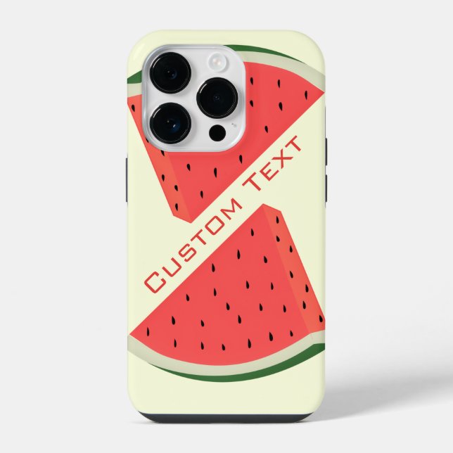 Watermelons Custom Text Name Colours iPhone Case (Back)