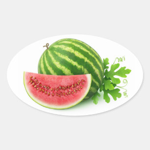 Watermelons Oval Sticker