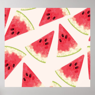 Watermelons: Seamless Summery Sweetness. Poster