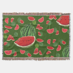 Watermelons Throw Blanket