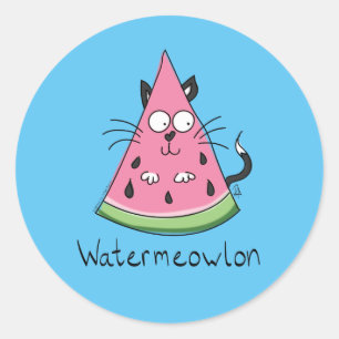 Watermeowlon Watermelon Cat Funny Stickers