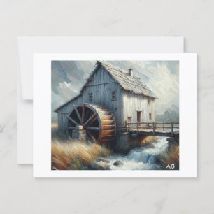 Watermill, postcard