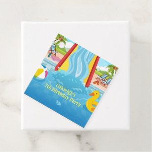 Waterpark Slide Child's Birthday Party Favour Tags