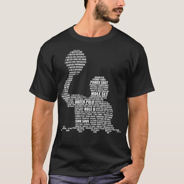 Waterpolo Player Word Cloud Water Polo Players Coa (Front)