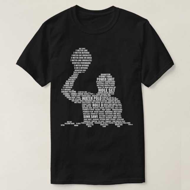 Waterpolo Player Word Cloud Water Polo Players Coa (Design Front)