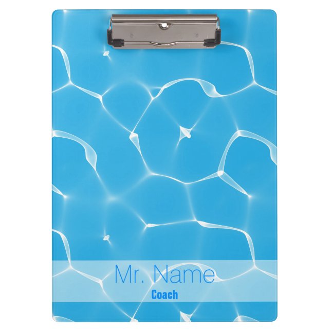 Waterpool Coach Custom Name Clipboard (Front)