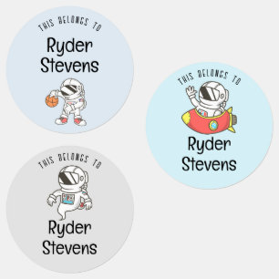 Waterproof Astronaut Name Labels