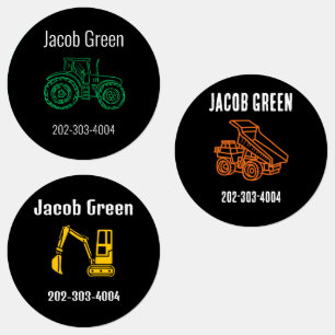 Waterproof Circle Sticker Name Labels