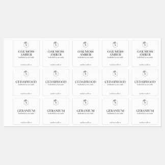 Waterproof Custom Candle Labels - Multiple Scents