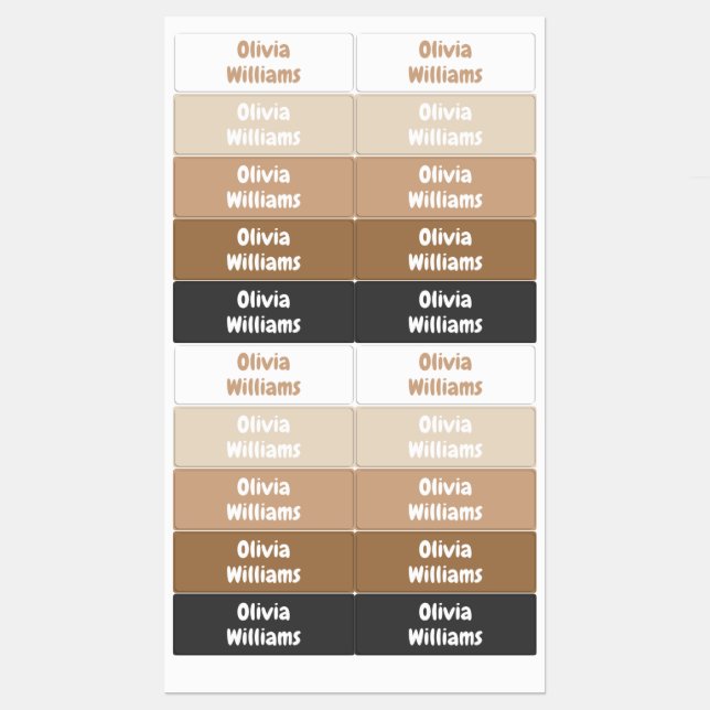 Waterproof Daycare Back to School Kids Girl's Name (Sheet)