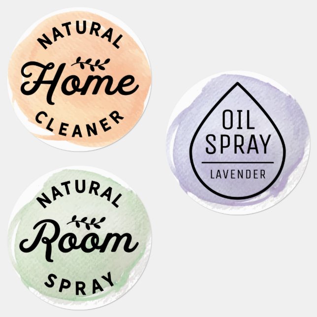 Waterproof Essential Oil Spray Bottle Labels (Group)