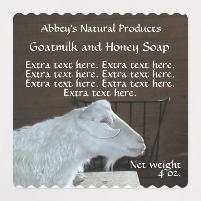Waterproof Goat Milk Soap Label  (Design 3)