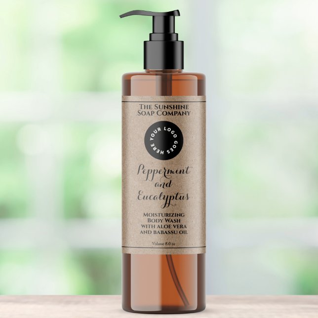 Waterproof kraft cosmetics bottle label add logo (Creator Uploaded)