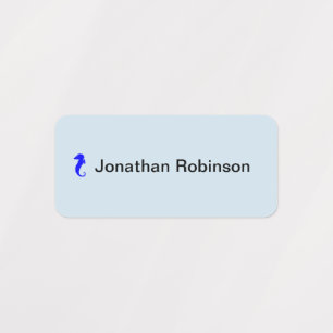 WaterProof Label - Seahorse and Name X 4