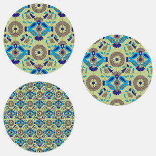 Waterproof Labels Small Circle – Floral Pattern