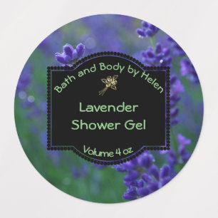 Waterproof Lavender Bath and Cosmetics Label