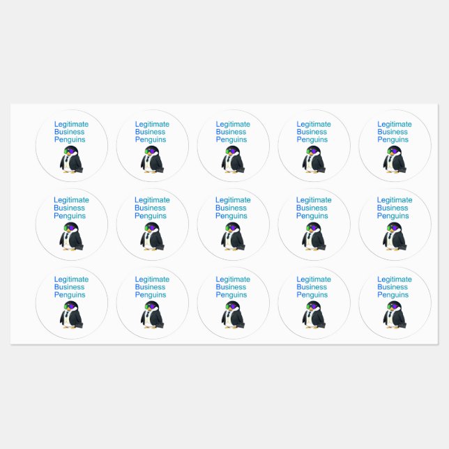 waterproof Legitimate Business Penguins sticker (Sheet)