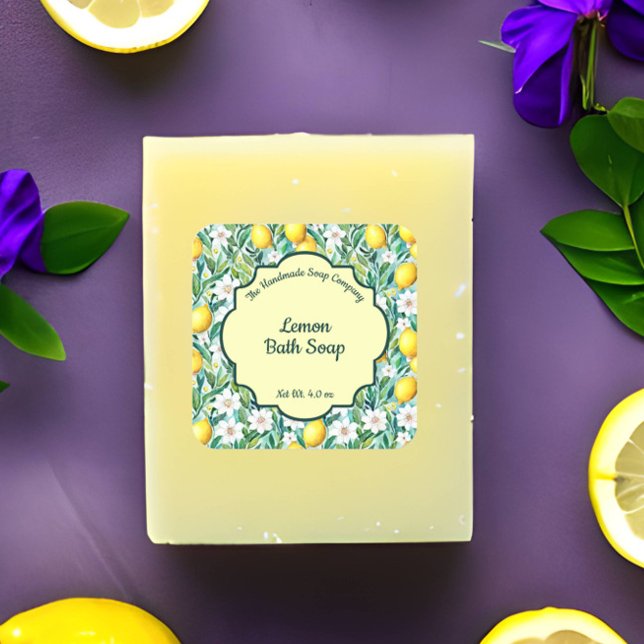 Waterproof Lemon Soap or Cosmetics Product label 2 (Creator Uploaded)