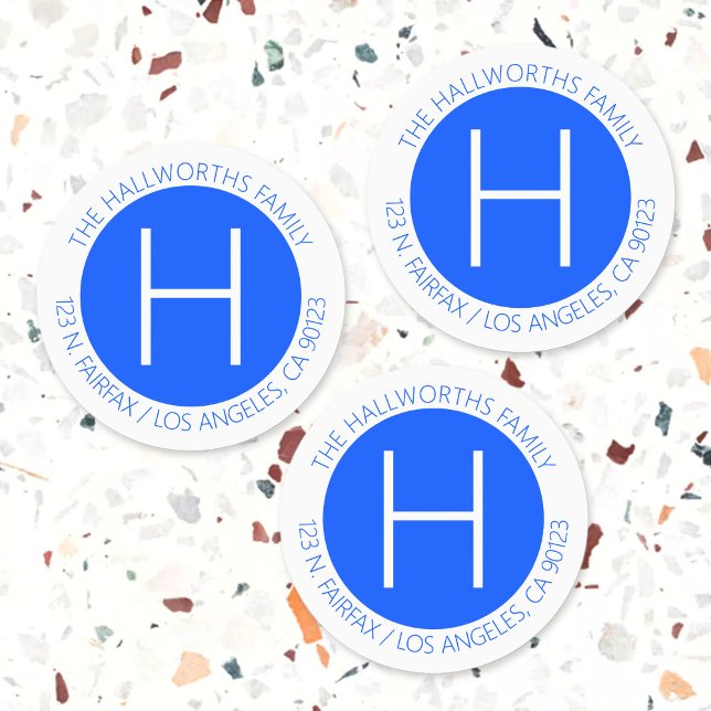 Waterproof Minimalist Modern Blue & White Labels (Creator Uploaded)