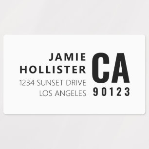 Waterproof Modern Typography Return Address