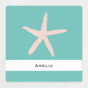Waterproof starfish name labels for school camp