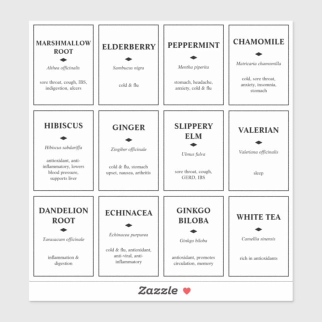 Waterproof Vinyl Labels for Ball Jars etc. (Sheet)