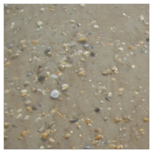 Water's Edge Stones Shells Beach Ocean Sand Summer Fabric