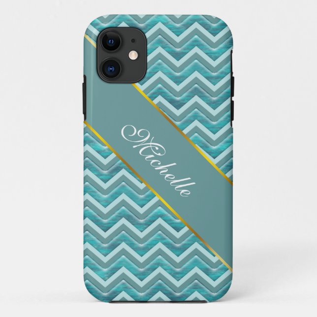 Waters Glitter Chevron Pattern Case-Mate iPhone Case (Back)