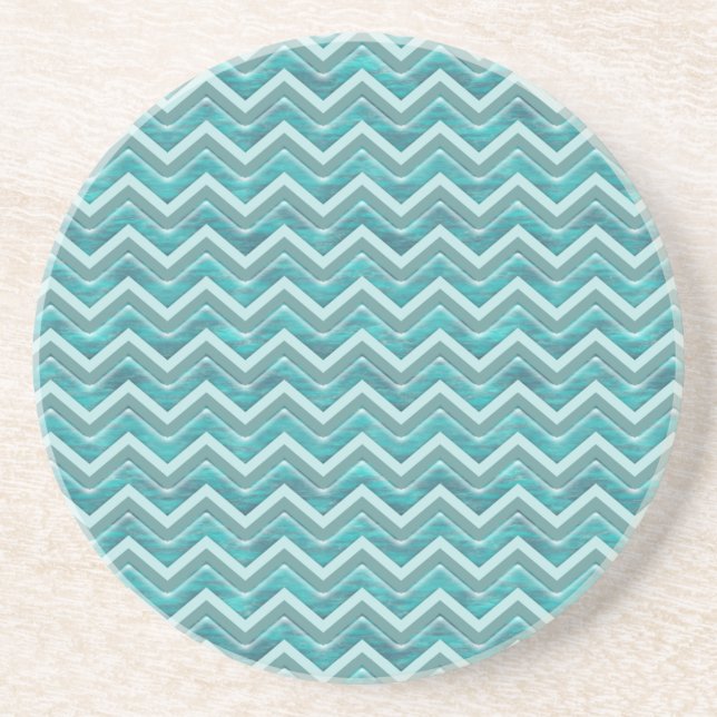Waters Glitter Chevron Pattern Coaster (Front)