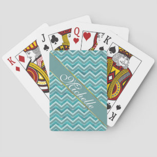 Waters Glitter Chevron Pattern Playing Cards