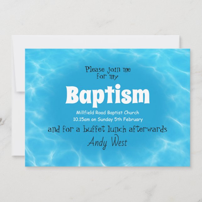 Waters of Baptism invitation (Front)