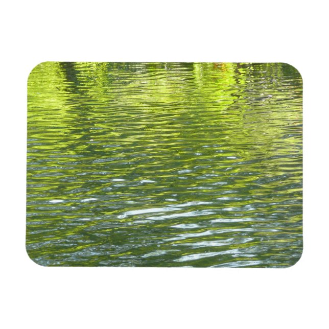 Waters of Oak Creek Yellow and Green Nature Photo Magnet (Horizontal)