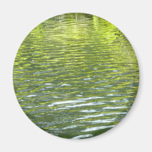 Waters of Oak Creek Yellow and Green Nature Photo Magnet
