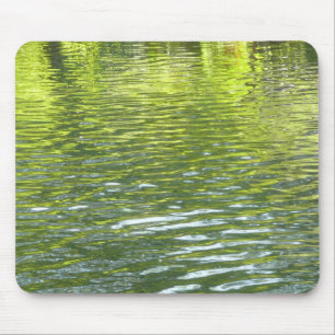 Waters of Oak Creek Yellow and Green Nature Photo Mouse Mat