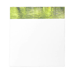 Waters of Oak Creek Yellow and Green Nature Photo Notepad