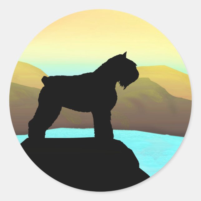 Waterside Bouvier des Flandres Classic Round Sticker (Front)