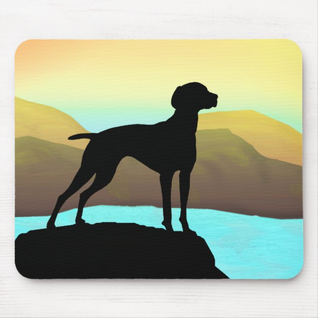 Waterside Vizsla t-shirts, apparel & gift Mouse Mat (Front)