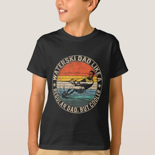 Waterski Dad Fathers Day Ski Lover Dad Water Skiin T-Shirt (Front)