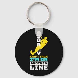 Waterski I Am On Another Line I Water Skier Summer Key Ring