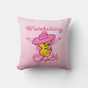 Waterskiing Chick #8 Cushion