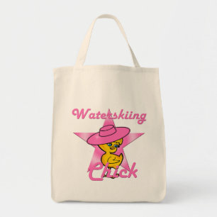Waterskiing Chick #8 Tote Bag