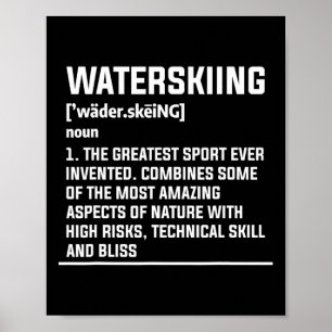Waterskiing Definition Water Skier Skiing Poster