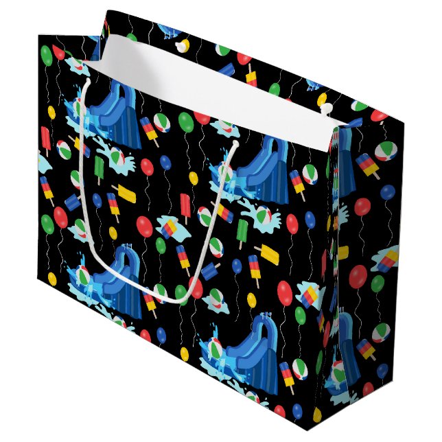 Waterslide Kids Summer Boy Girl Fun Large Gift Bag (Front Angled)
