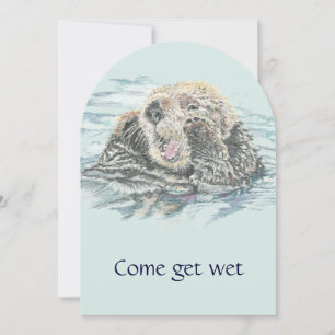 Waterslide, Water park Birthday Party Invite